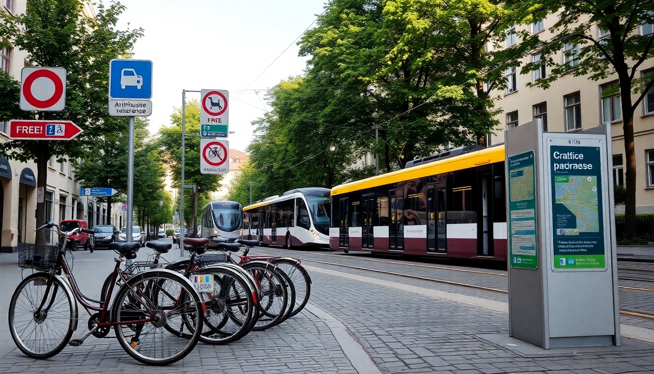 Alternative Verkehrsmittel und Parkmöglichkeiten