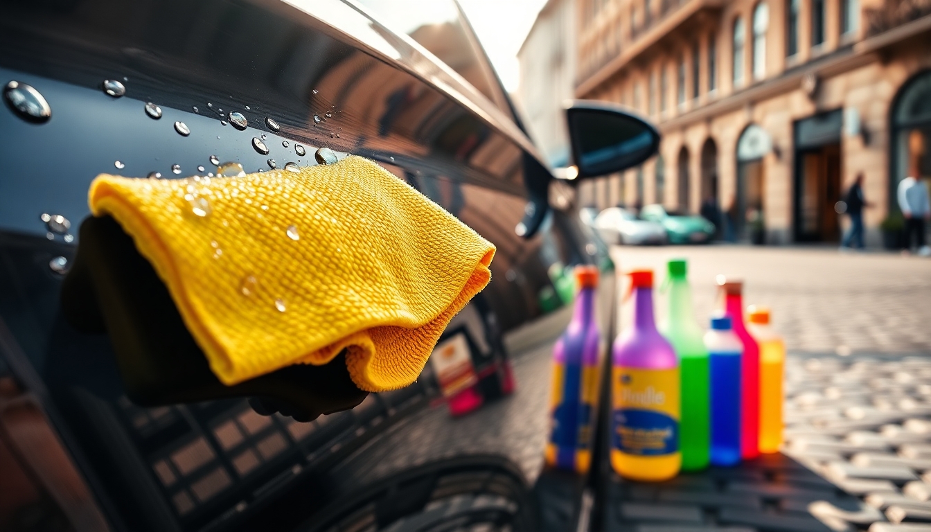 Wie wasche ich mein Auto in München unter 12 € 1 Verwendung von Mikrofasertüchern und Reinigungsmitteln