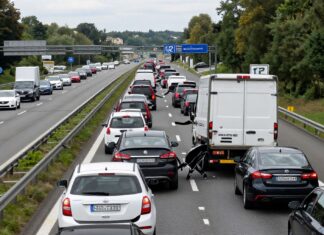 A8 München-Salzburg: Stau durch Unfall bei Kilometer 12