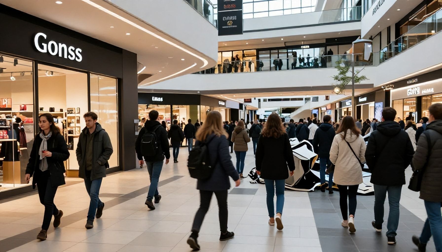 Ablauf der Ereignisse im Einkaufszentrum
