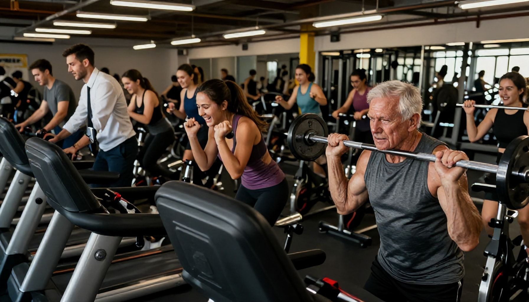 Alltag im Fitnessstudio