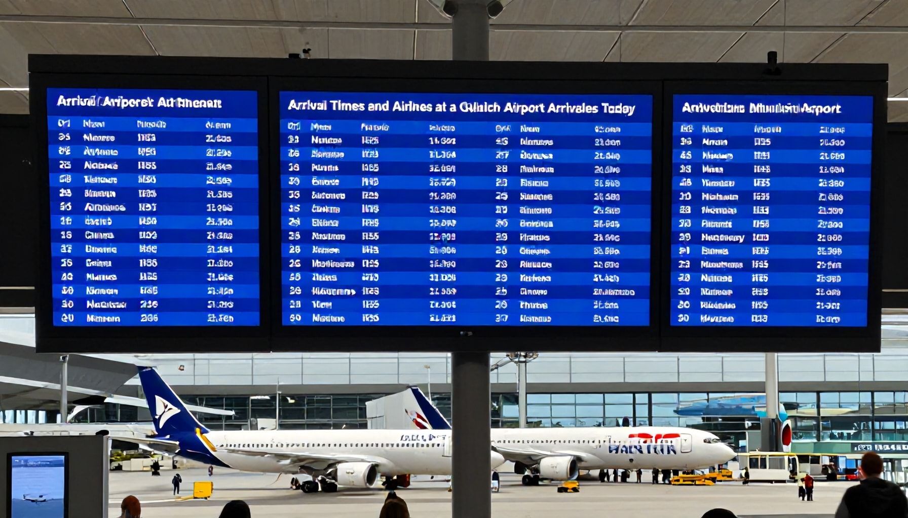 Ankunftszeiten und Fluggesellschaften im Überblick