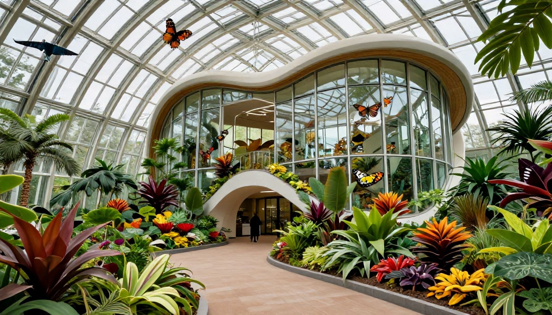 Architektonische Besonderheiten des neuen Schmetterlingshauses