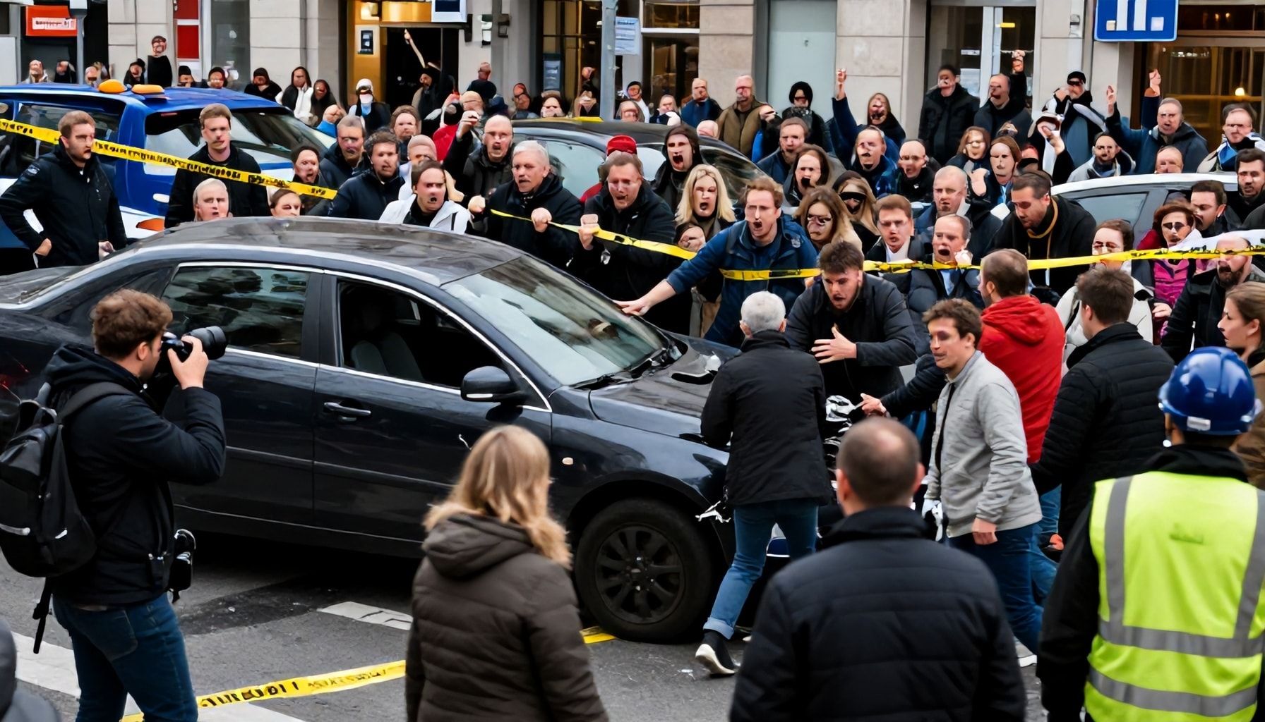 Chaos in München: Auto rastet in Menschenmenge