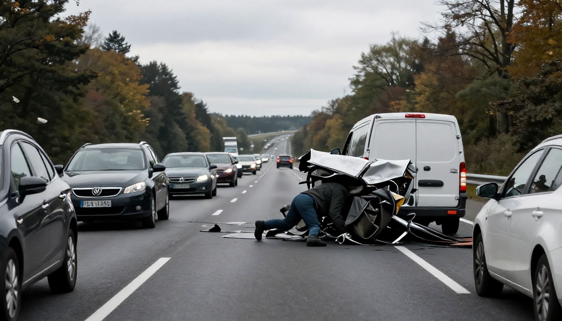 Chaotische Situation auf der A9 bei München