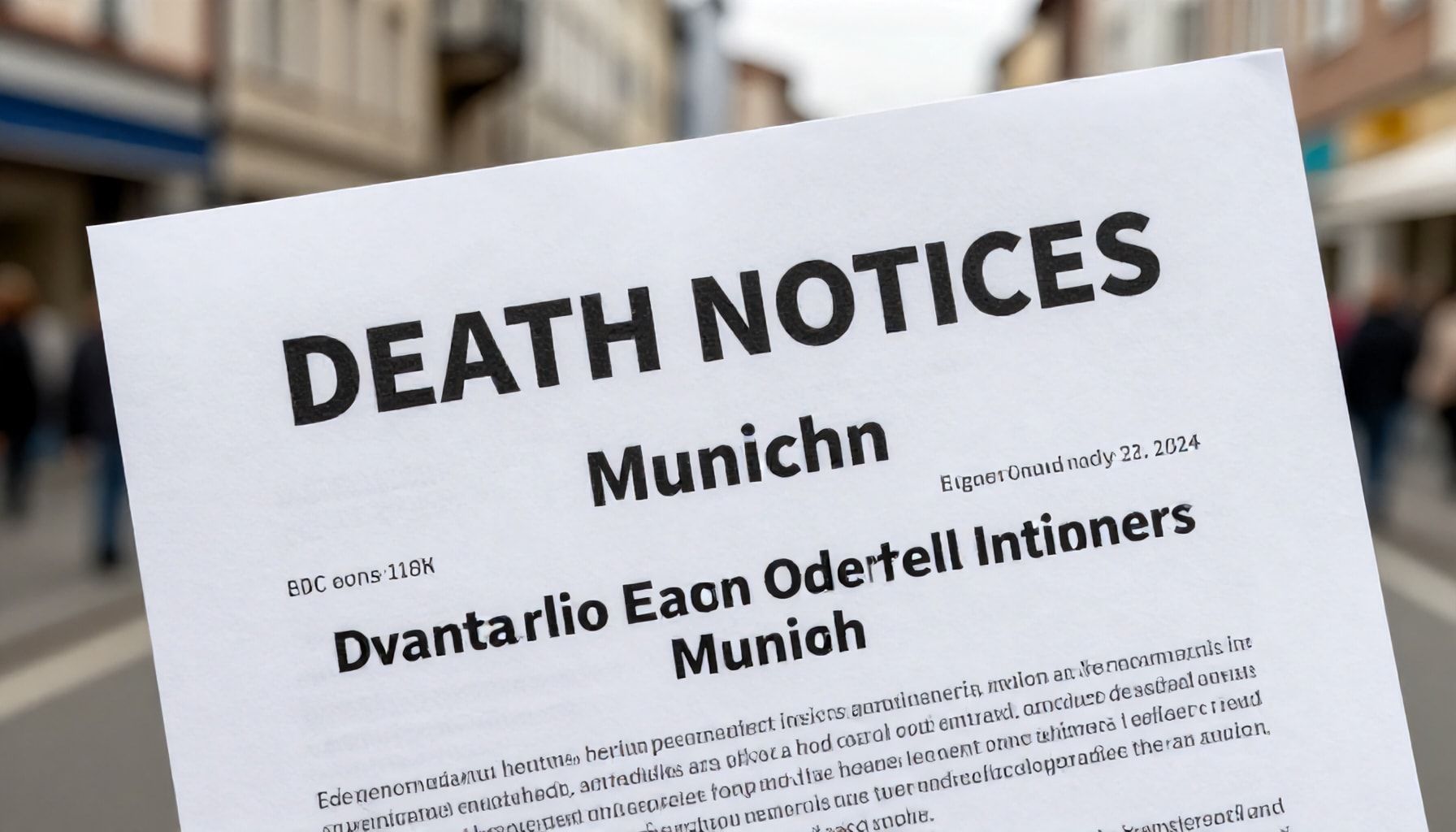 Die Bedeutung von Todesanzeigen