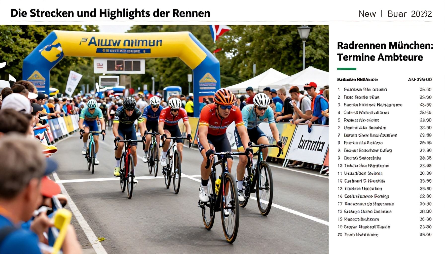Die Strecken und Highlights der Rennen