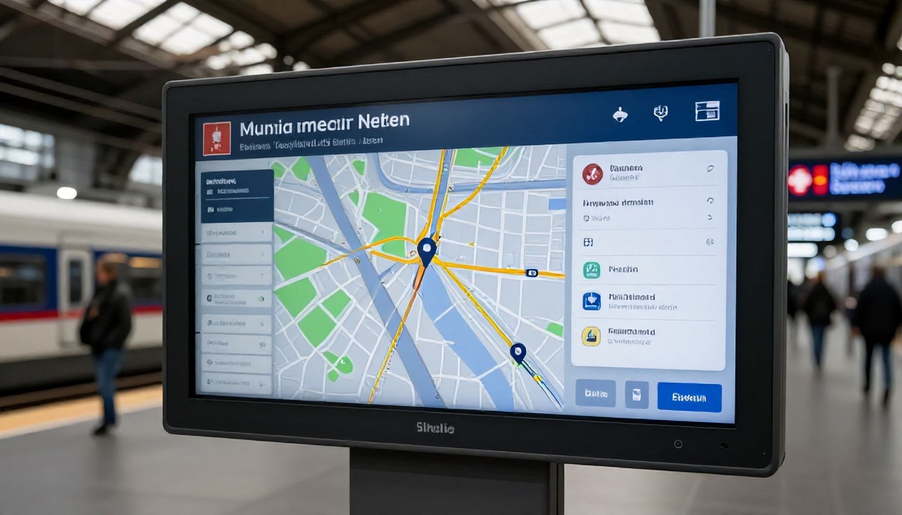 Digitale Navigation im Münchner Hauptbahnhof