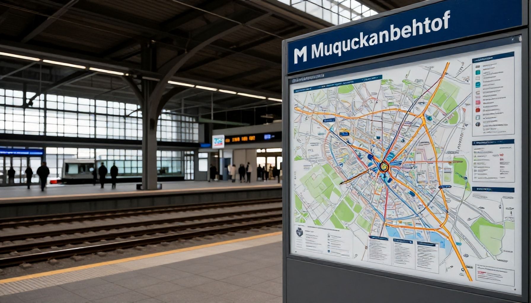 Ein Blick auf die 32 Gleise