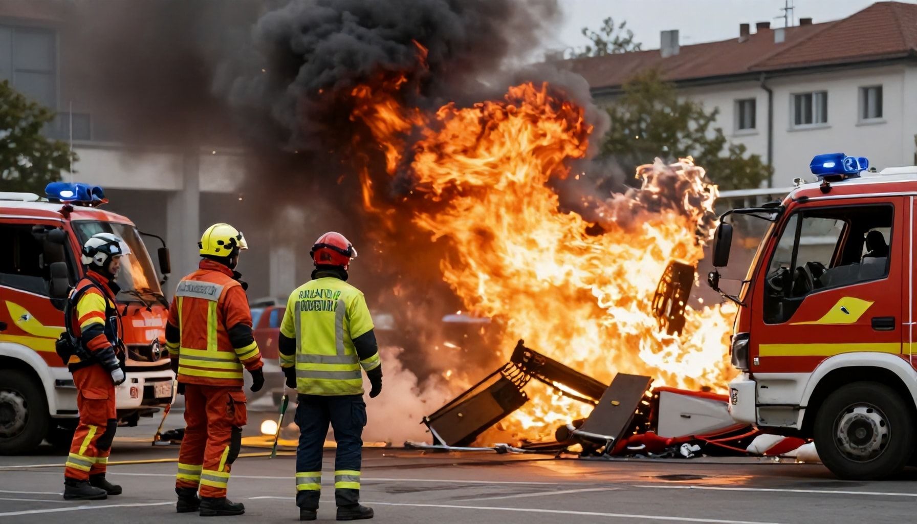 Einsatzkräfte vor Ort im Einsatz