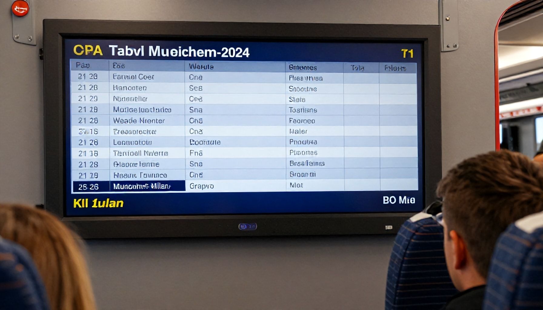 Fahrplan und Komfort für Reisende