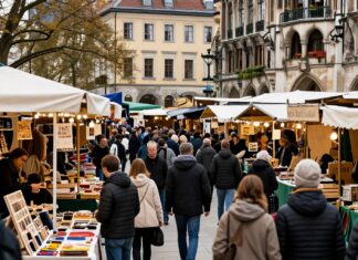 Trödelmarkt in München am Sonntag mit über 200 Ständen