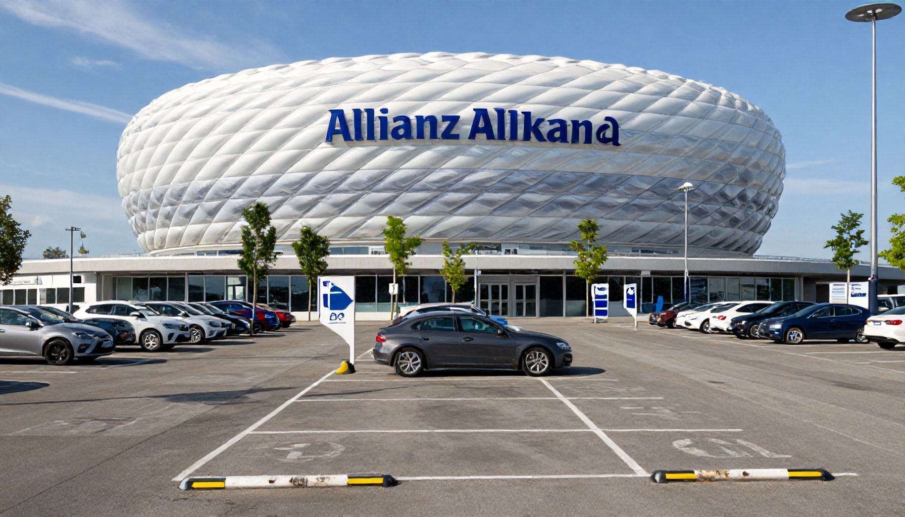 Fünf wenig bekannte Parkplätze mit günstigen Tarifen in der Nähe der Allianz Arena