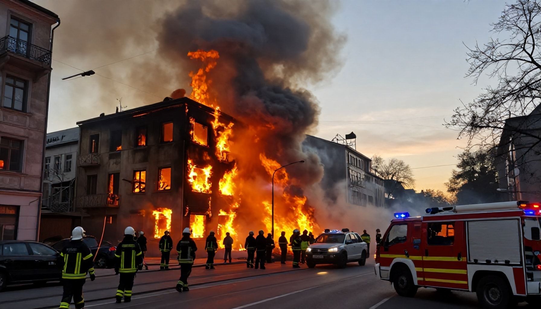 Großer Feuerwehreinsatz in München