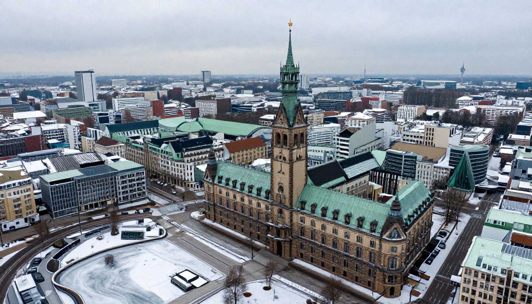 Hamburg und München im Winter