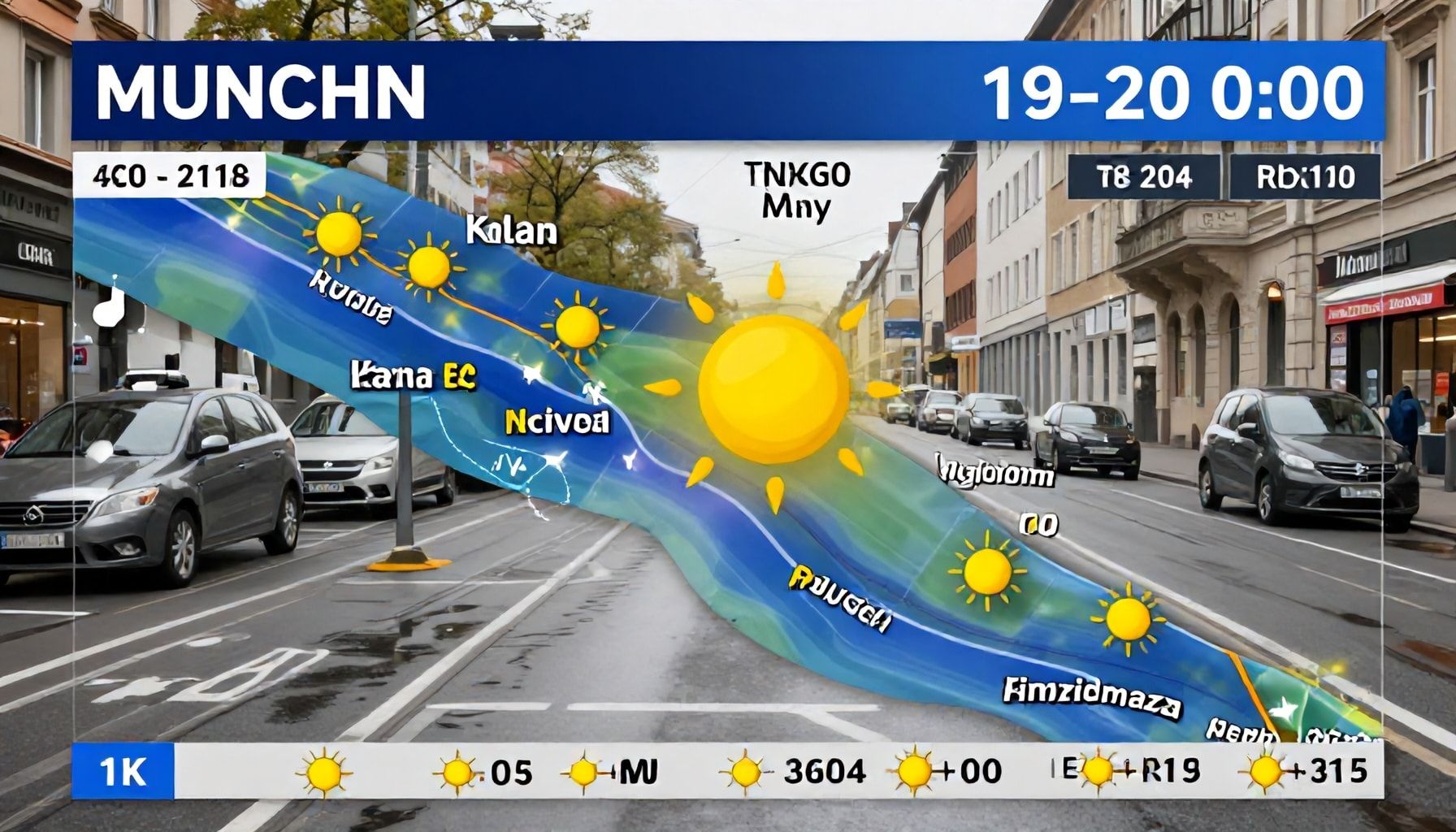 Heutige Niederschlagsprognose im Detail