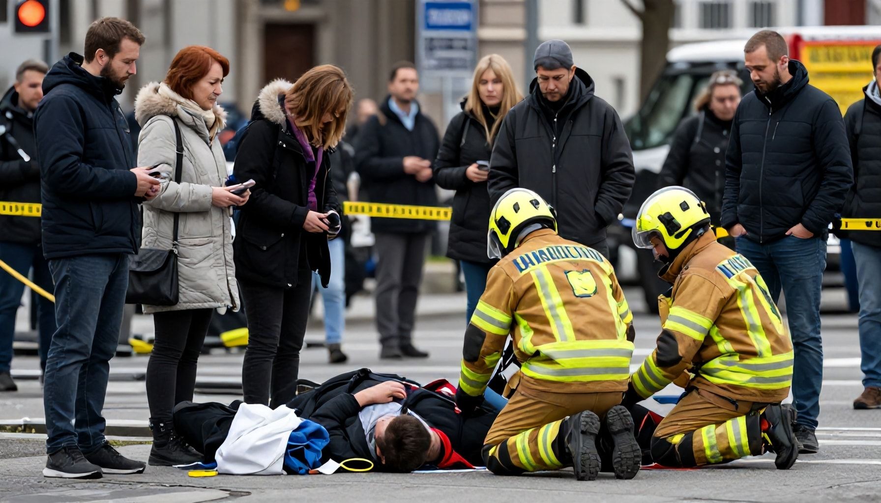 Hilfe für die Verletzten und Zeugen