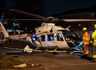 Hubschrauber stürzt in München – Zwei Verletzte nach nächtlichem Absturz