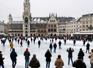 Eisnach München: 2000 Besucher feiern trotz Schneemangels