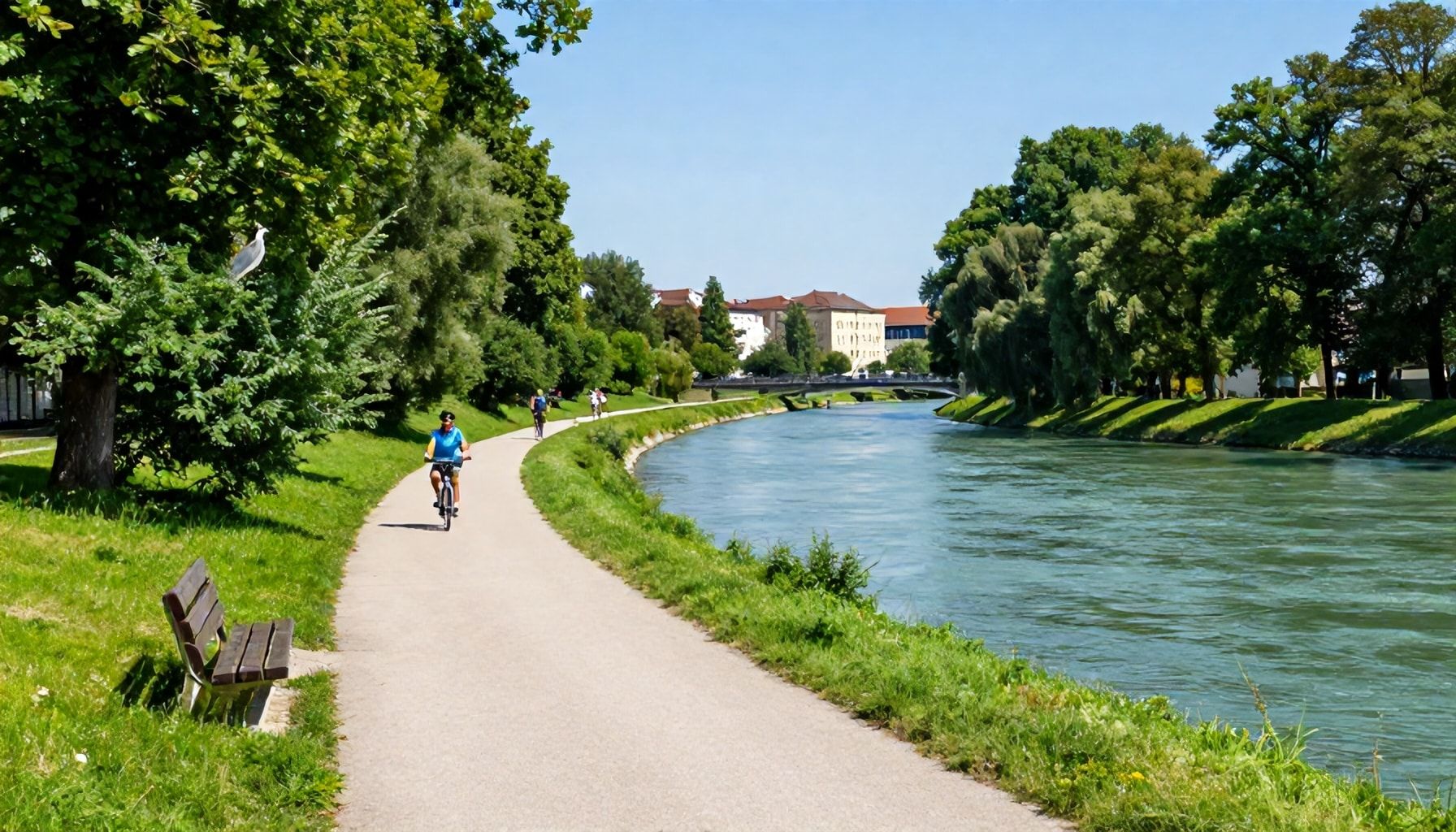 Idyllische Strecken entlang der Isar