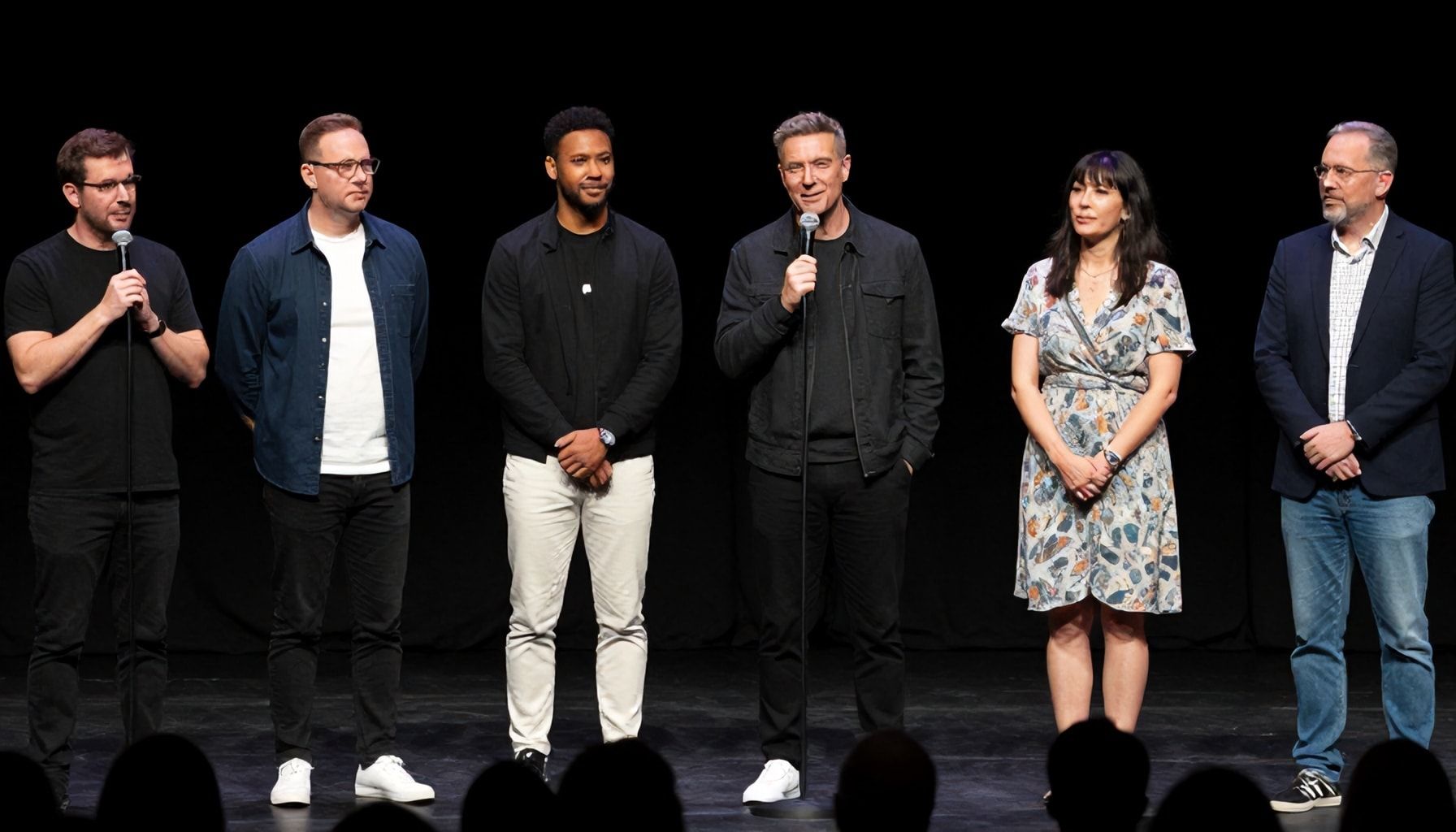 Internationale Stars auf einer Bühne