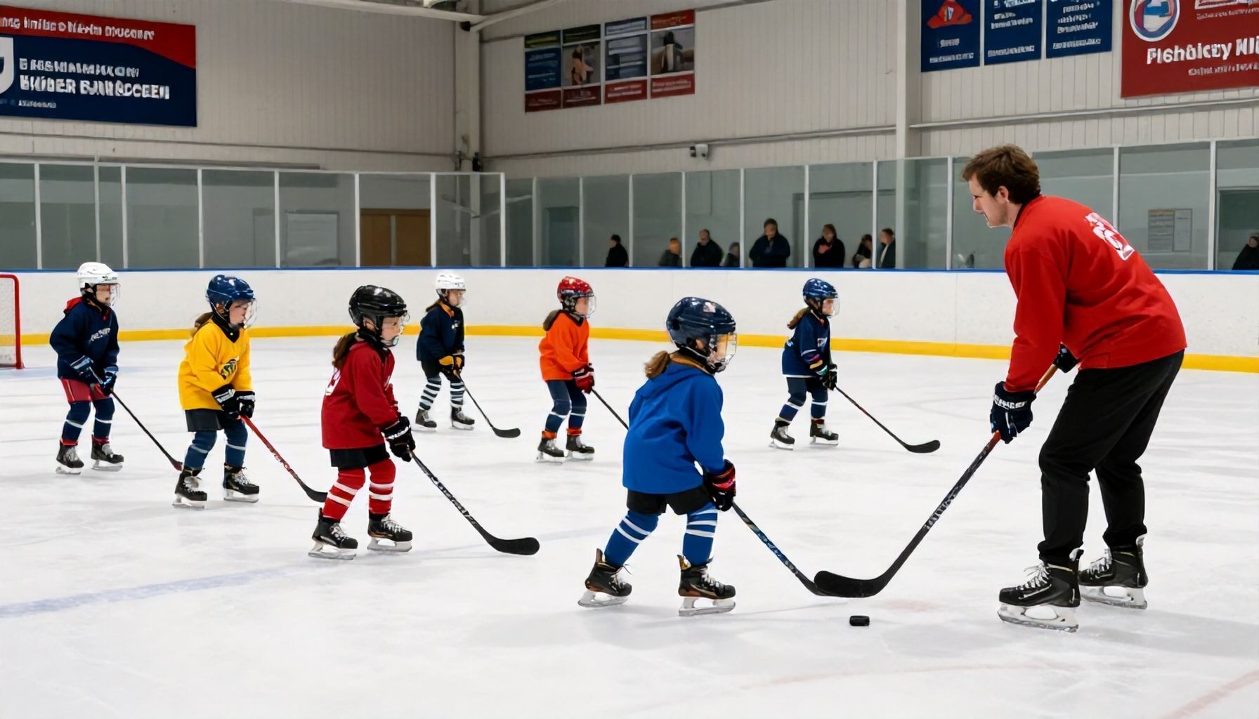 Junge Talente entdecken die Eisfläche