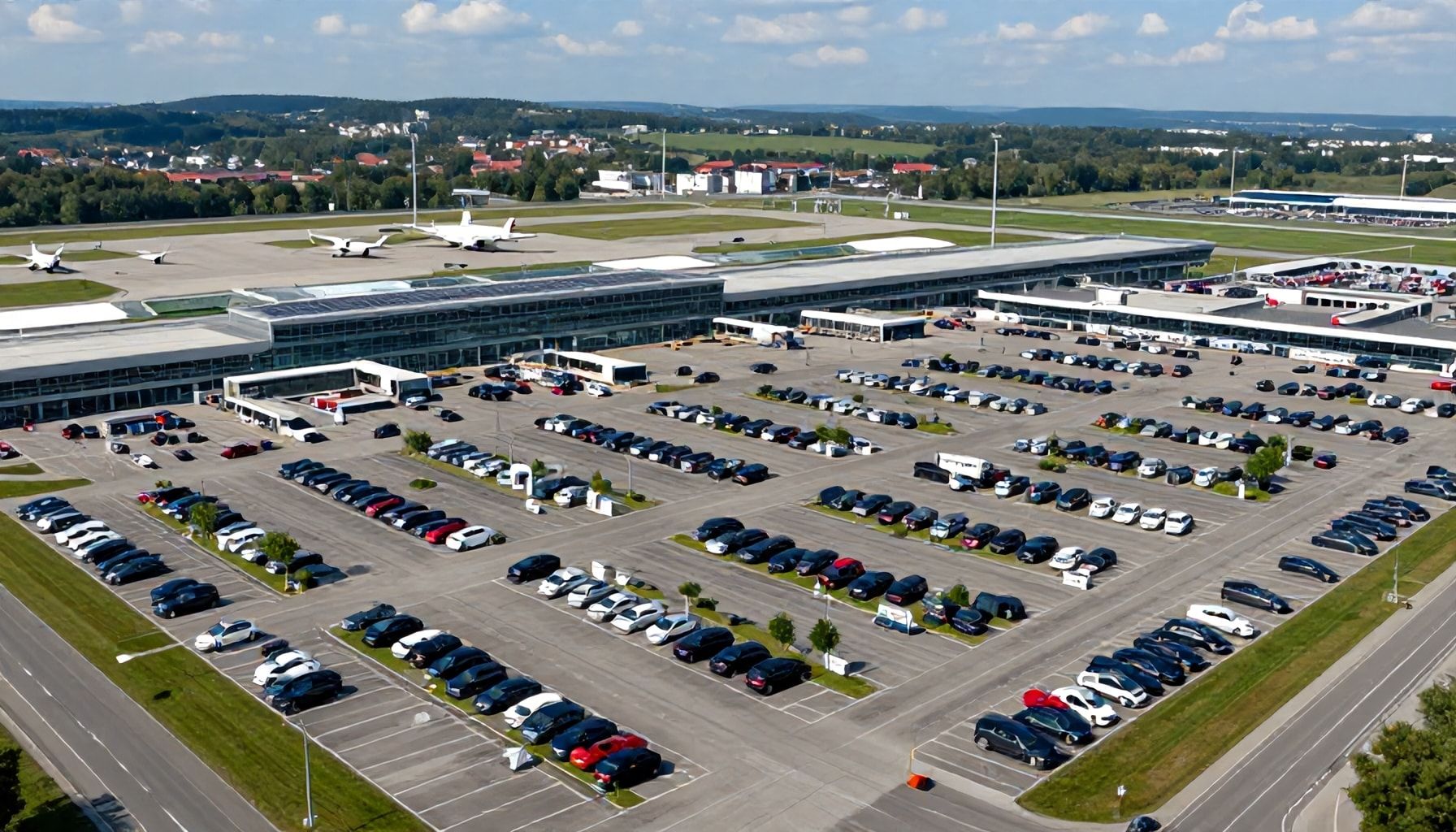 Langfristige Pläne für Flughafenparkplätze