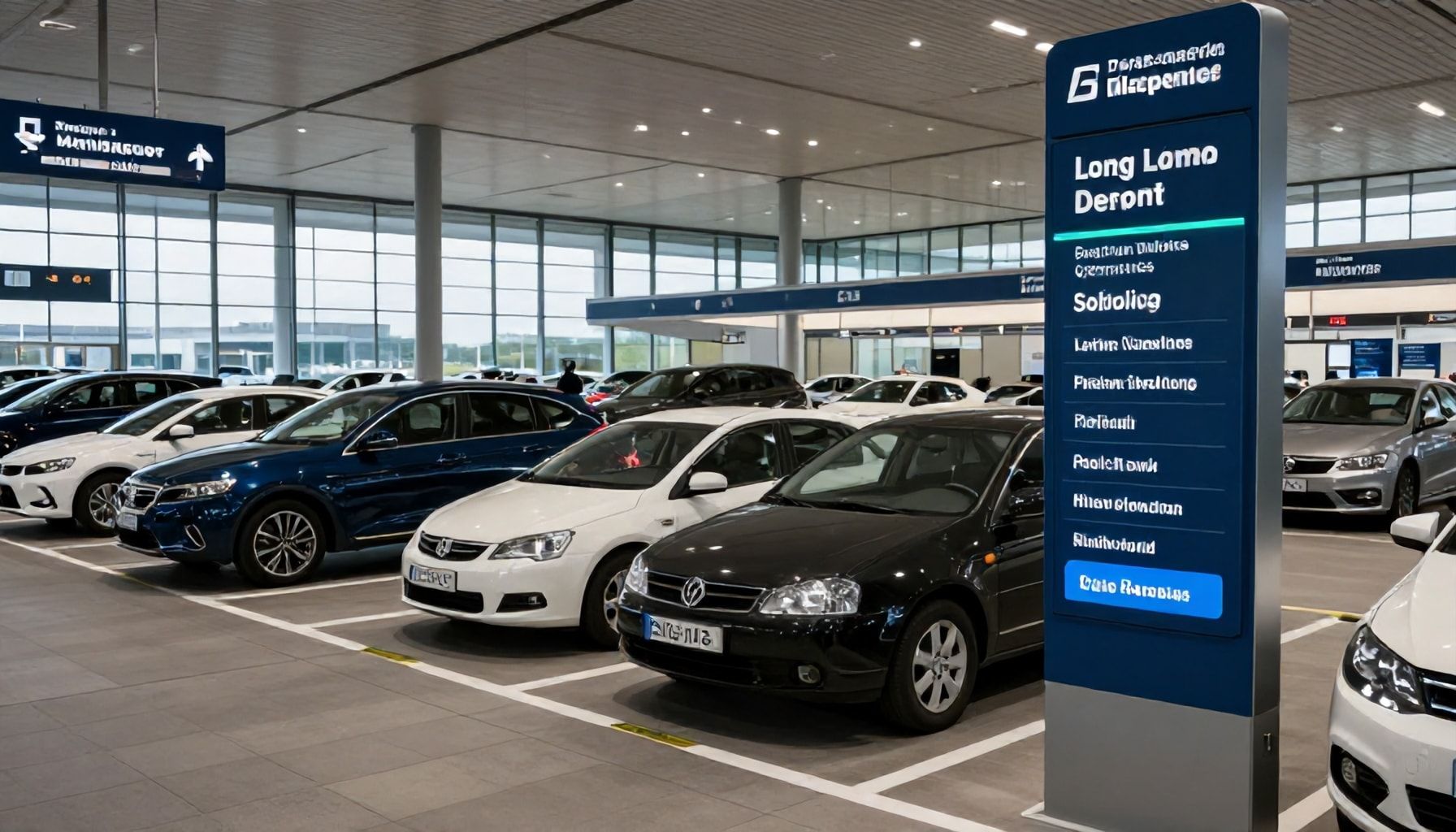 Langzeitparkplätze und Angebote