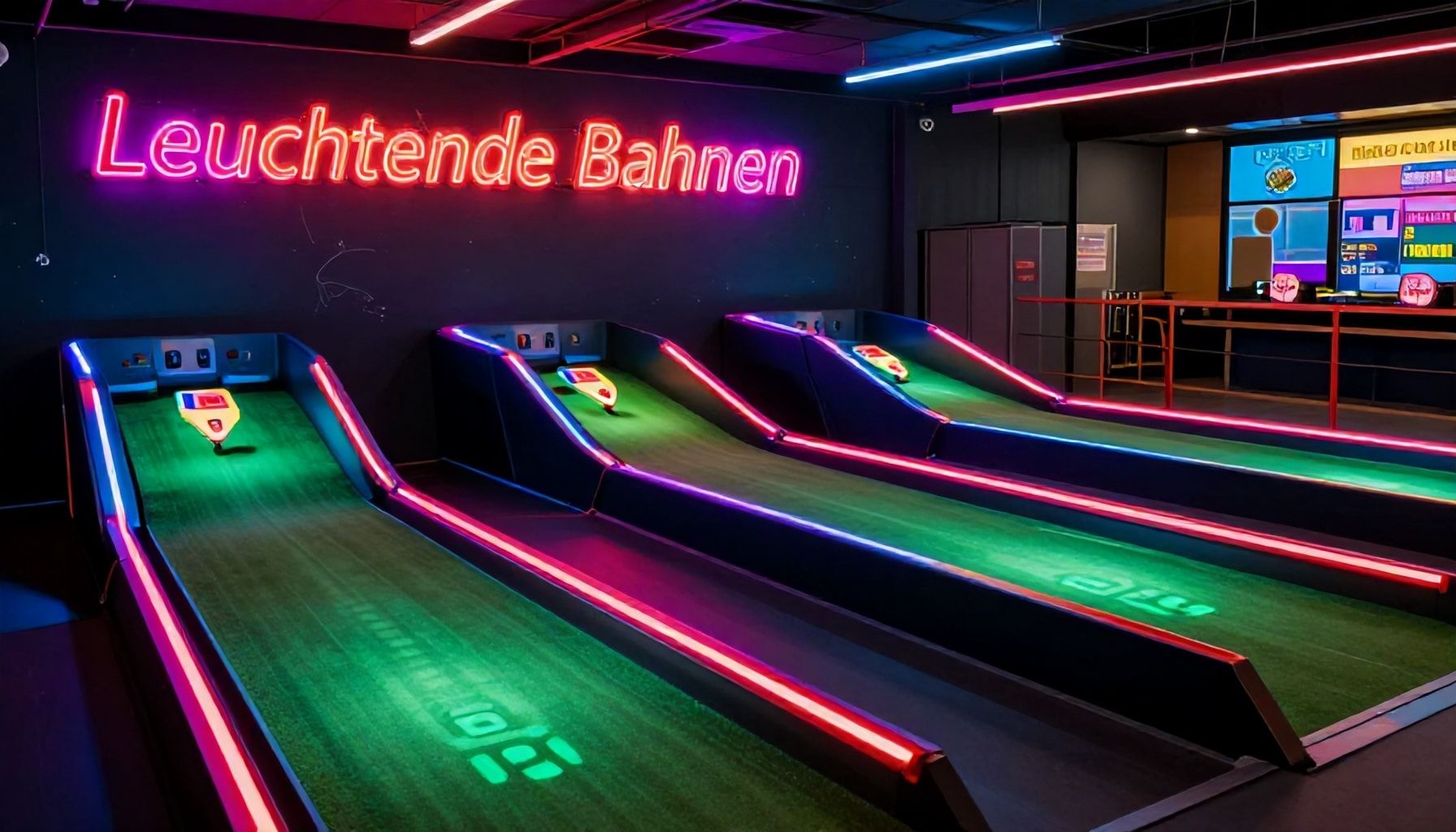 Leuchtende Bahnen mit einzigartigem Design