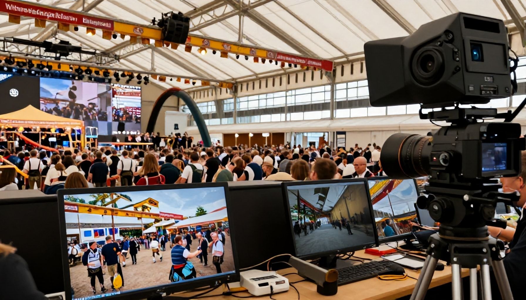 Live-Bilder der Oktoberfest-Vorbereitungen