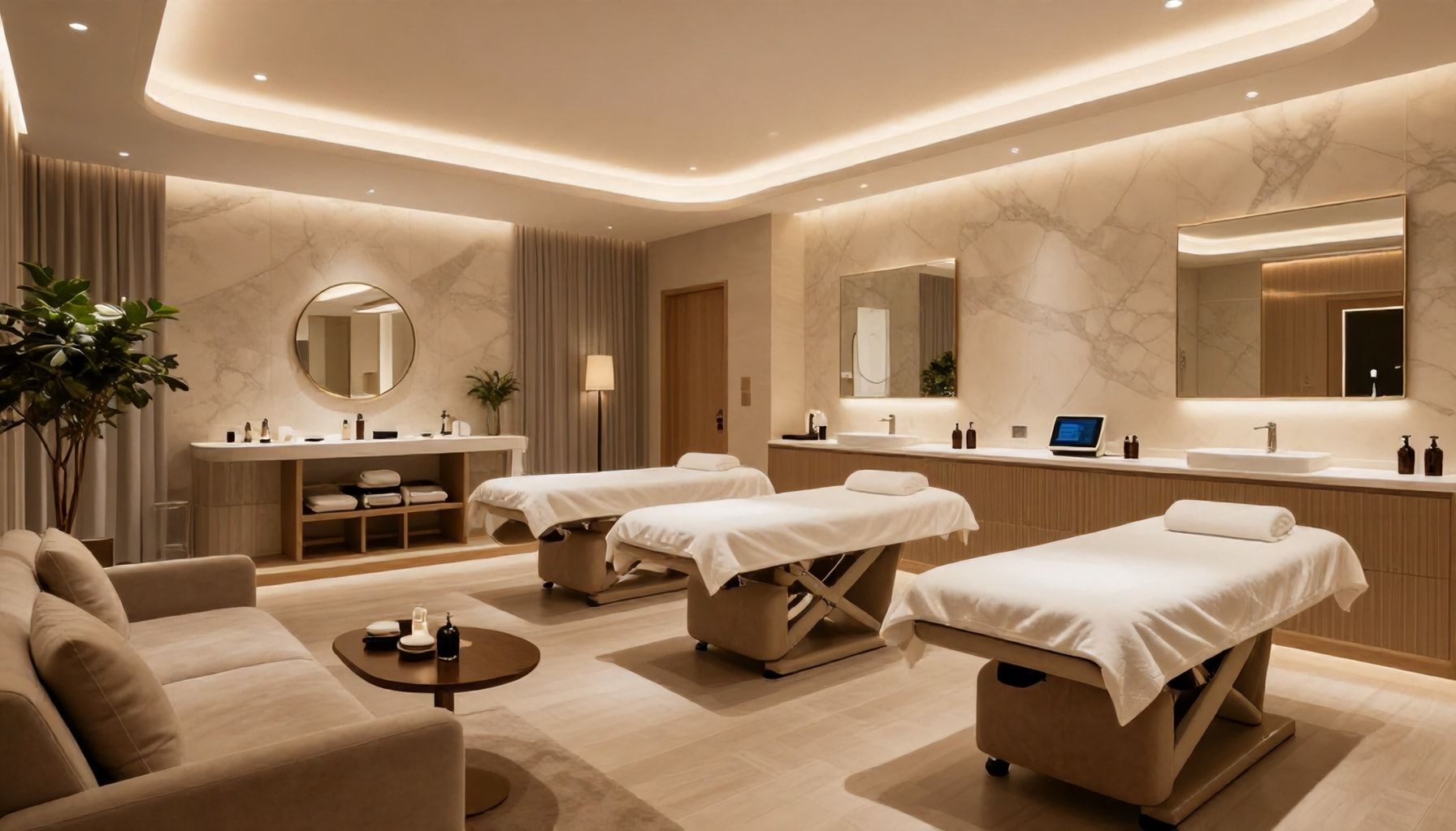 Luxuriöse Ausstattung und moderne Behandlungsräume