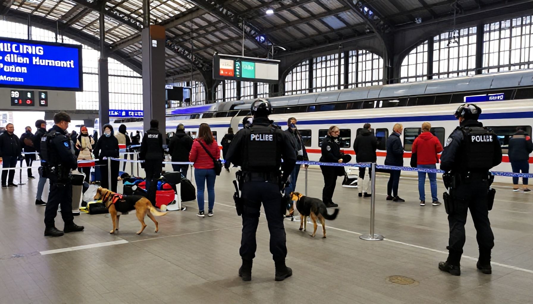 Maßnahmen der Polizei und Sicherheitspersonal