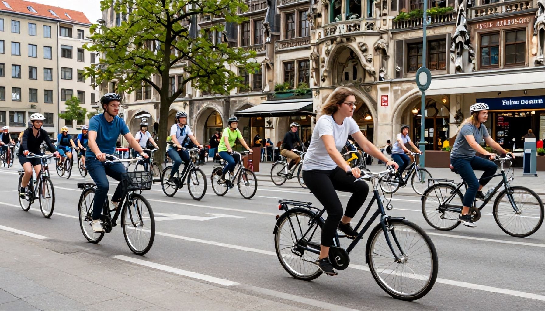 Münchens Fahrradkultur aufblüht