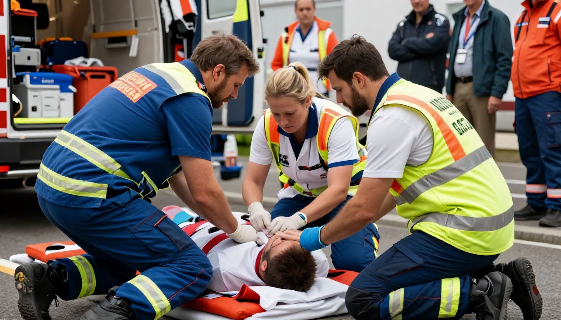 Notärzte im Einsatz: Erste Maßnahmen