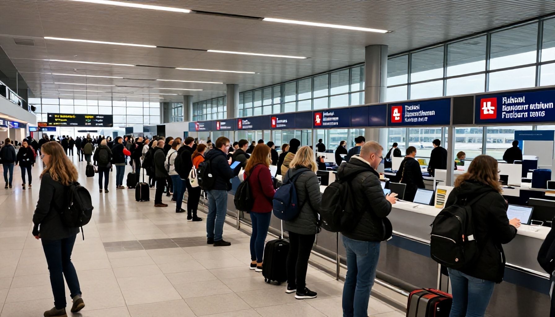 Passagiere suchen nach Alternativen