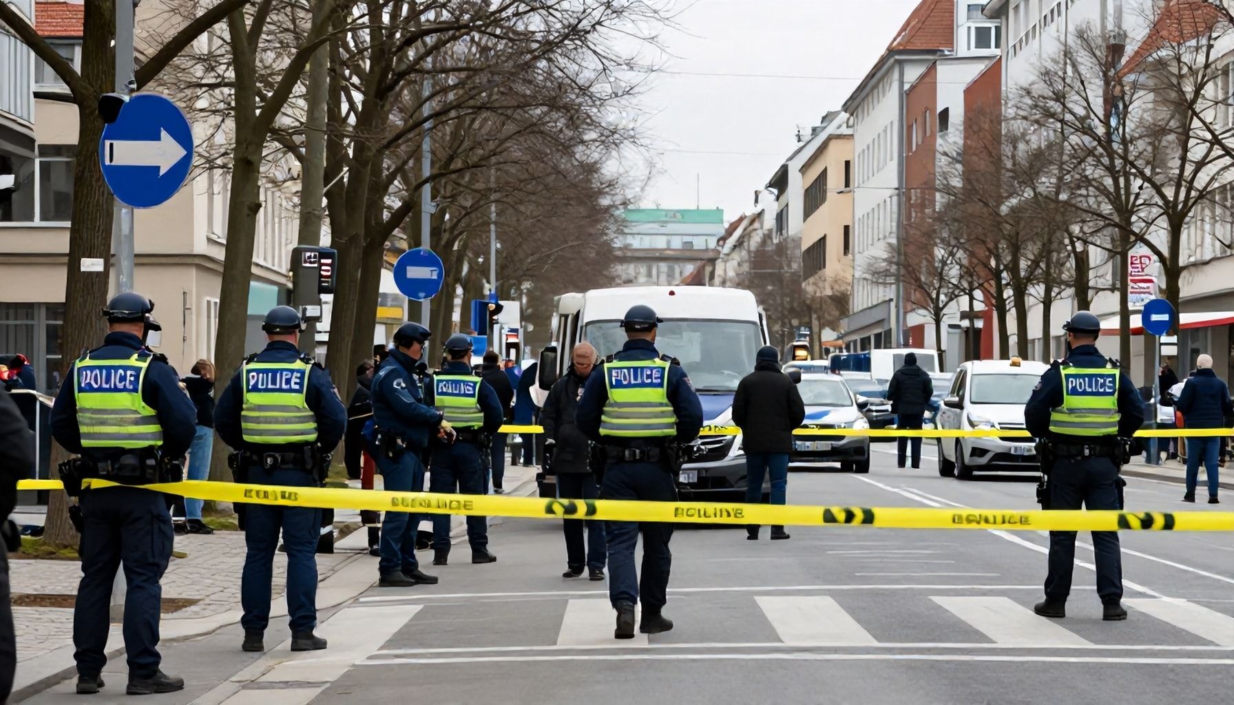 Polizei riegelt Gebiet weiträumig ab