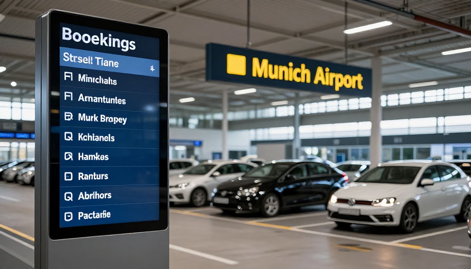 Preise und Buchungssystem für Autofahrer