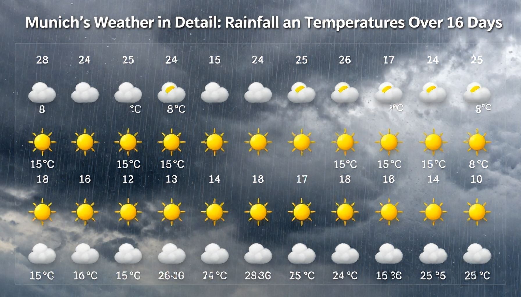 Regenmengen und Temperaturen im Detail