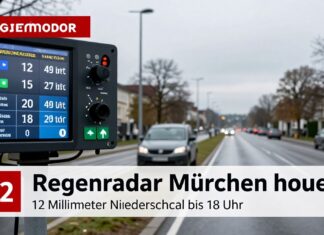 Regenradar München: 12 Millimeter Niederschlag bis 18 Uhr erwartet