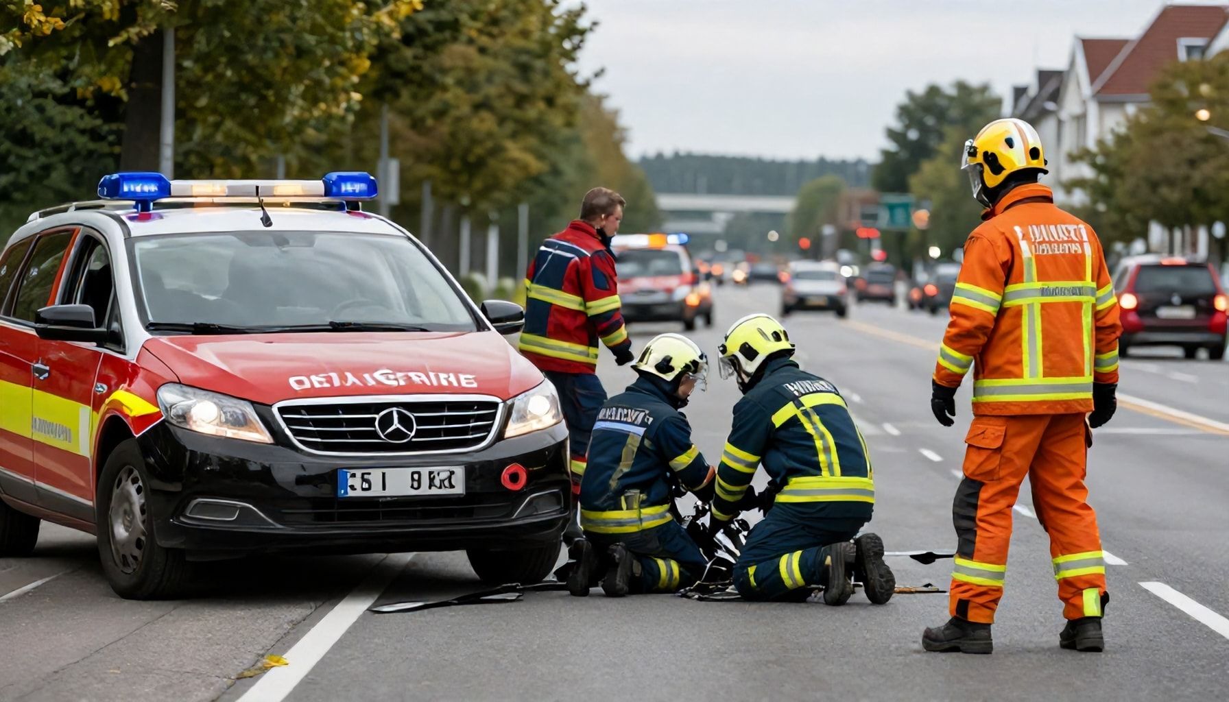 Rettungskräfte im Einsatz: Erste Maßnahmen