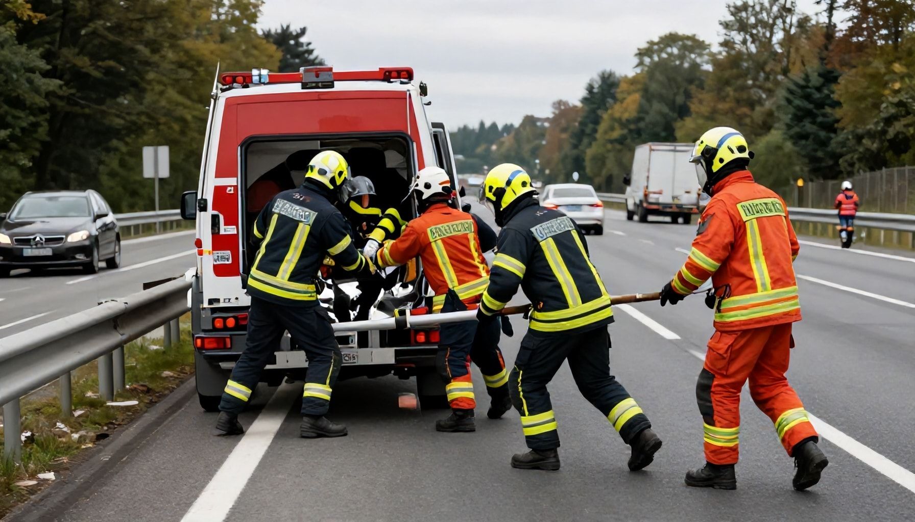 Rettungskräfte im Einsatz