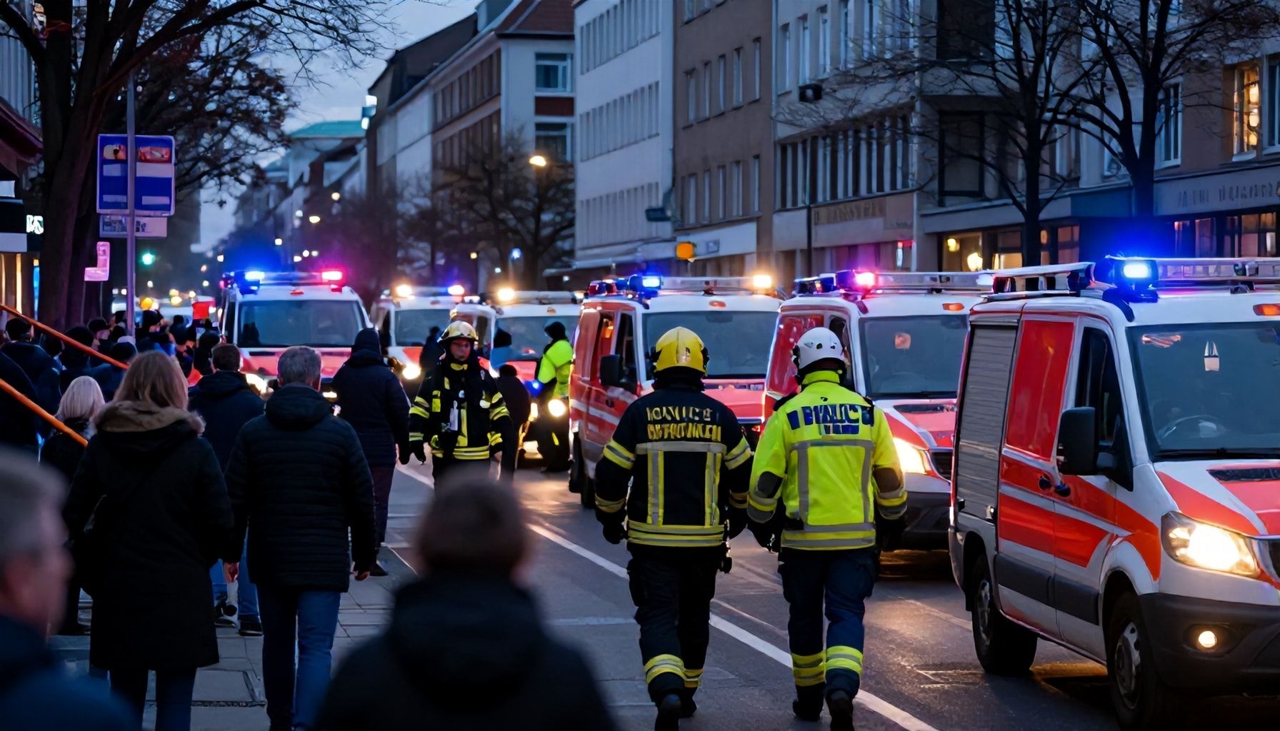 Rettungskräfte im Großeinsatz