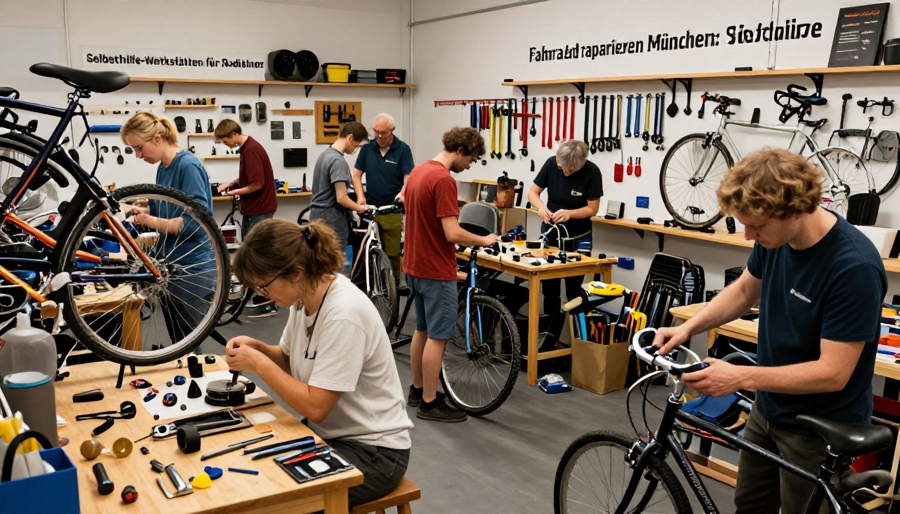 Selbsthilfe-Werkstätten für Radfahrer
