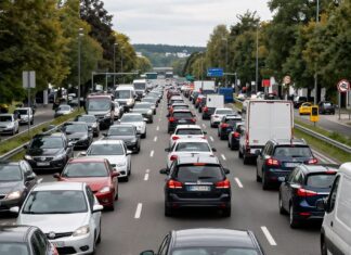 Stau auf der A8 Richtung München: 15 Kilometer Stau bei Augsburg