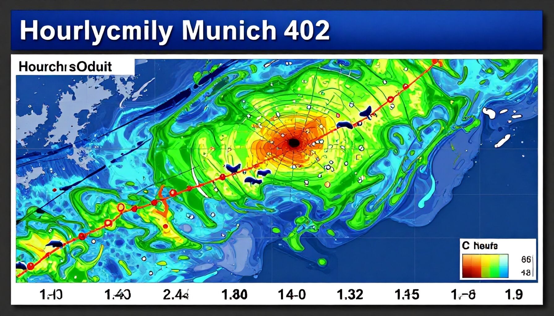 Stündliche Niederschlagsmengen im Detail