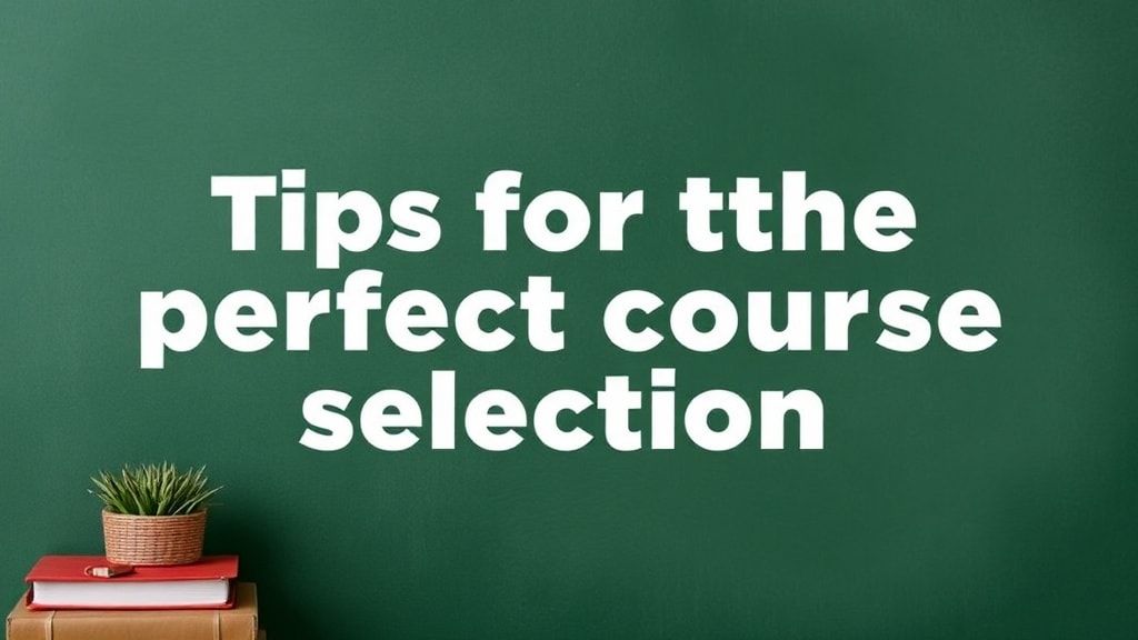 Tipps für die perfekte Kurswahl