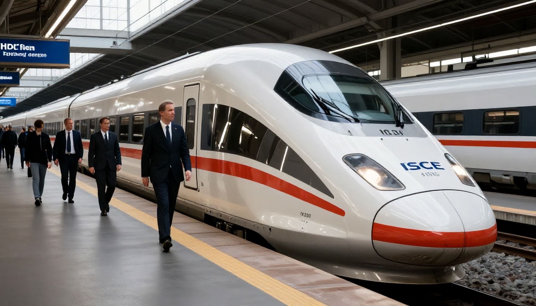 Umstieg und Service im ICE