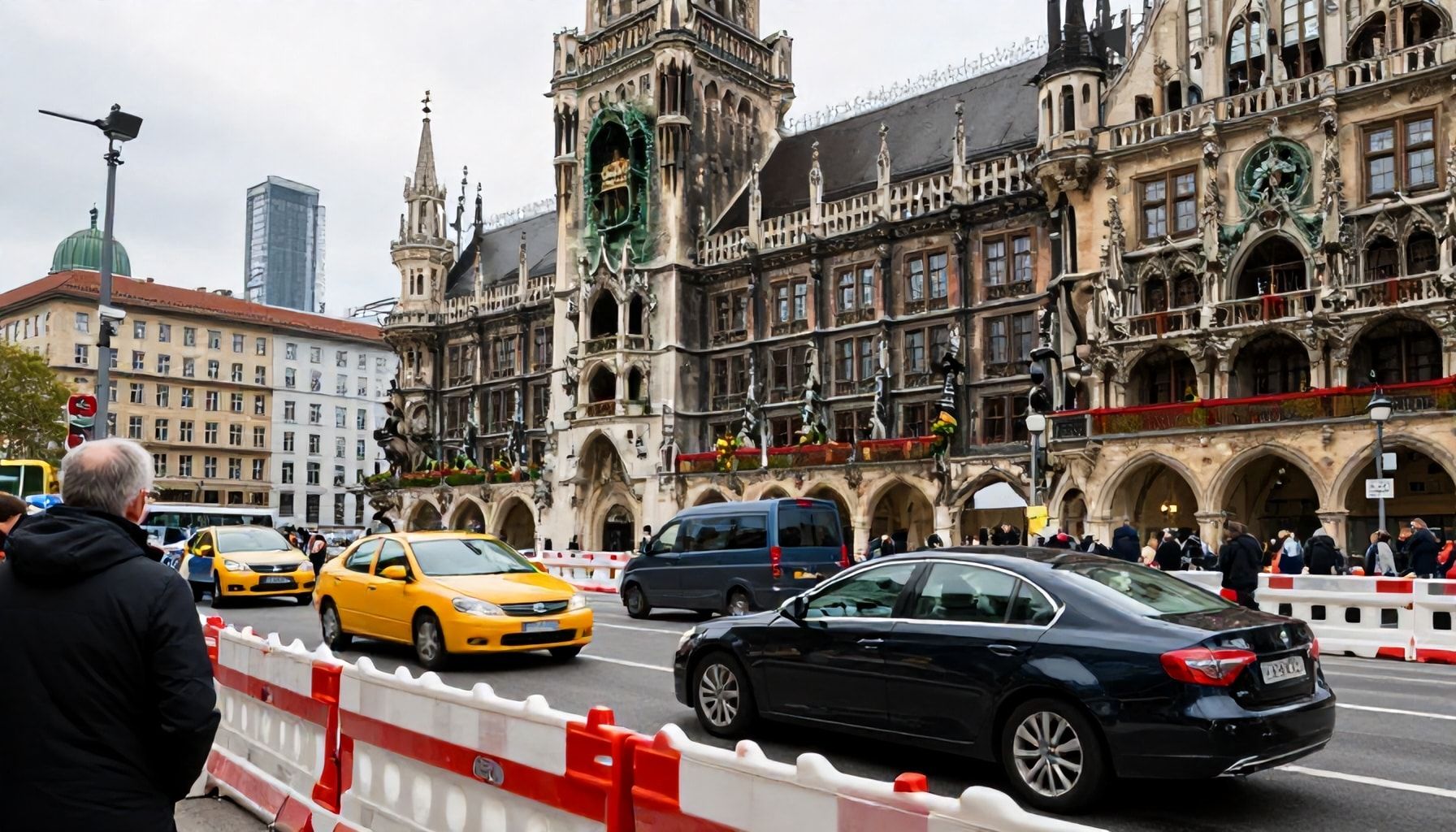 Verkehrsbehinderungen und Absperrungen