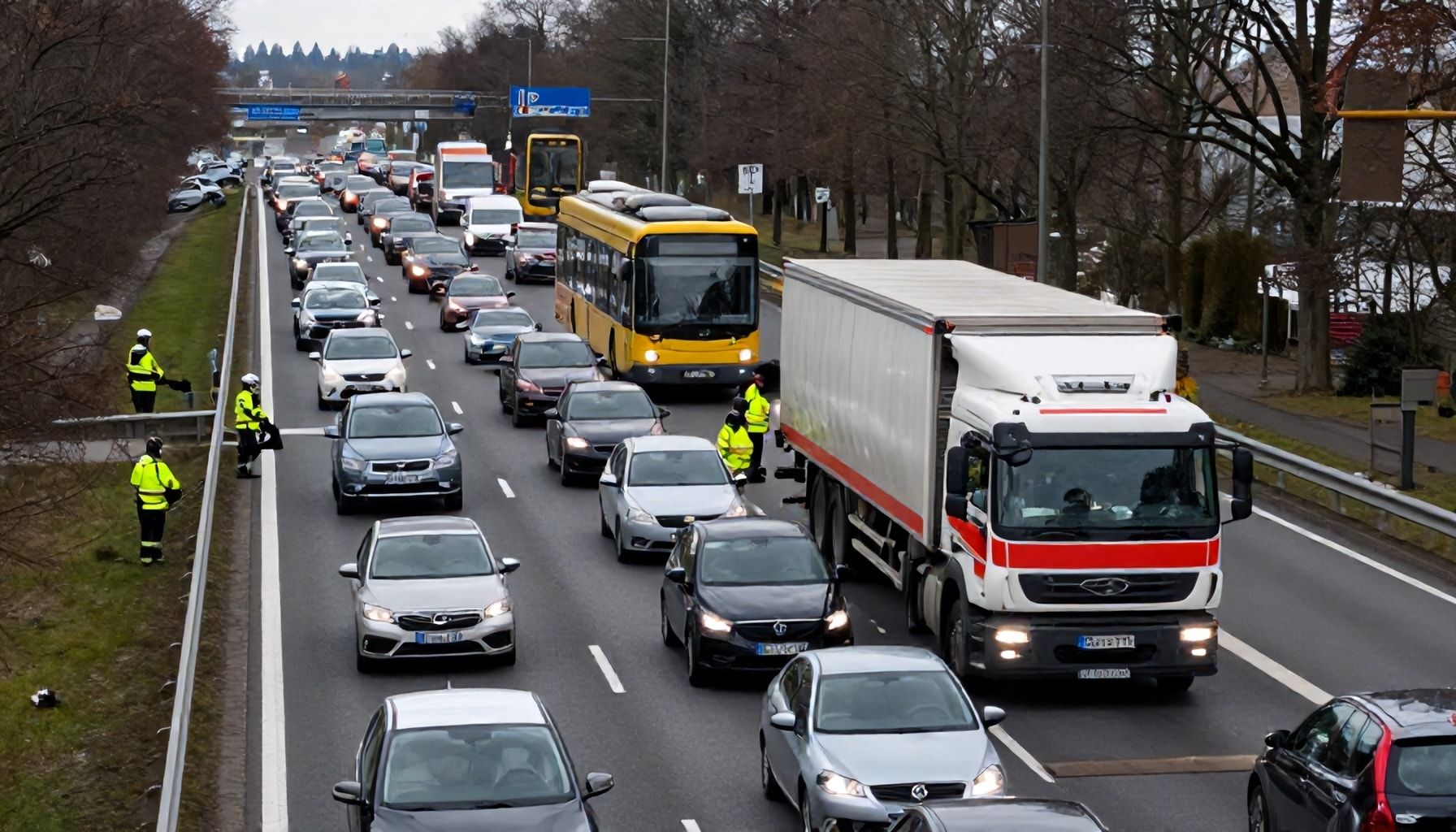 Verkehrschaos und Sperrungen auf der Autobahn