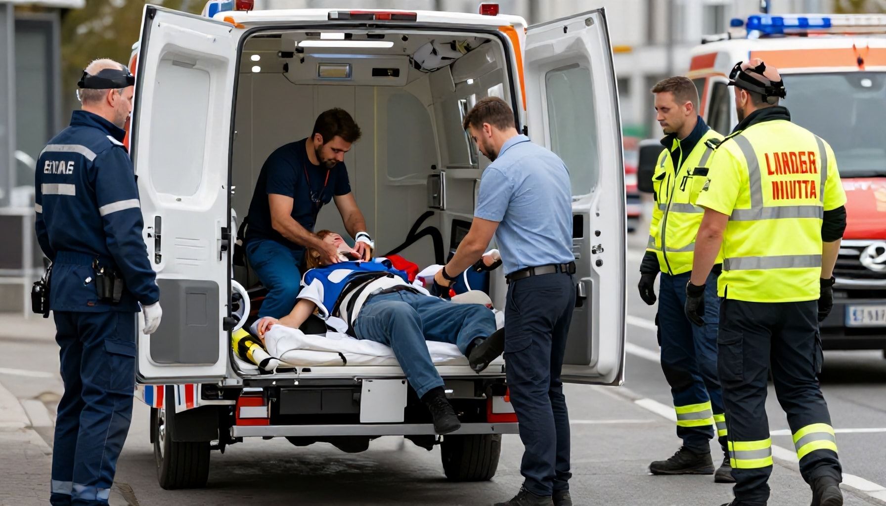 Verletzte im Krankenhaus eingeliefert